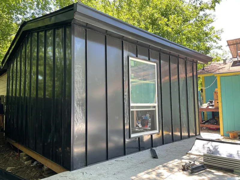 Black standing seam metal wall panels for Metal Roof Installation in Coeur d'Alene